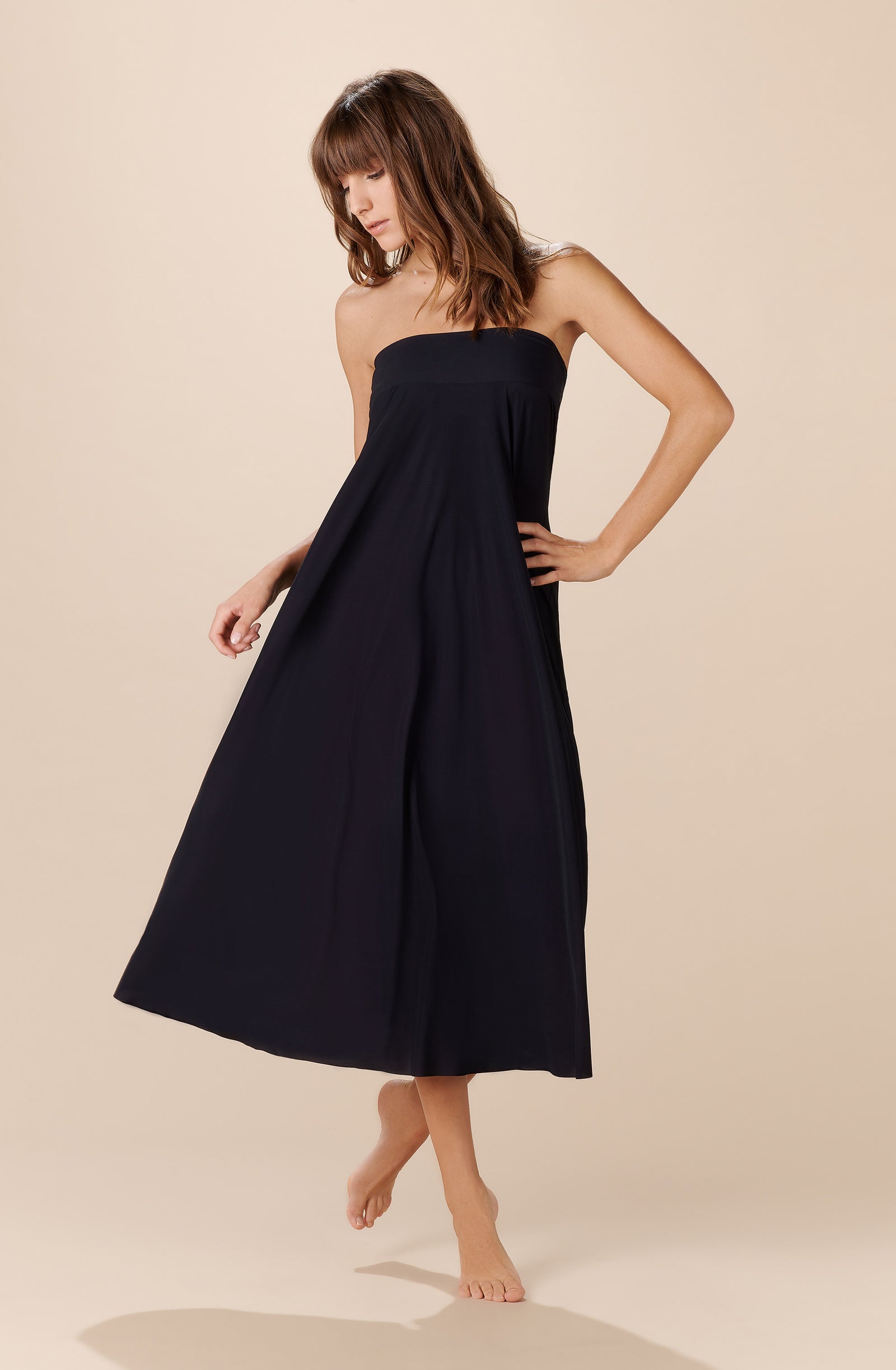 jaya long black light voile skirt