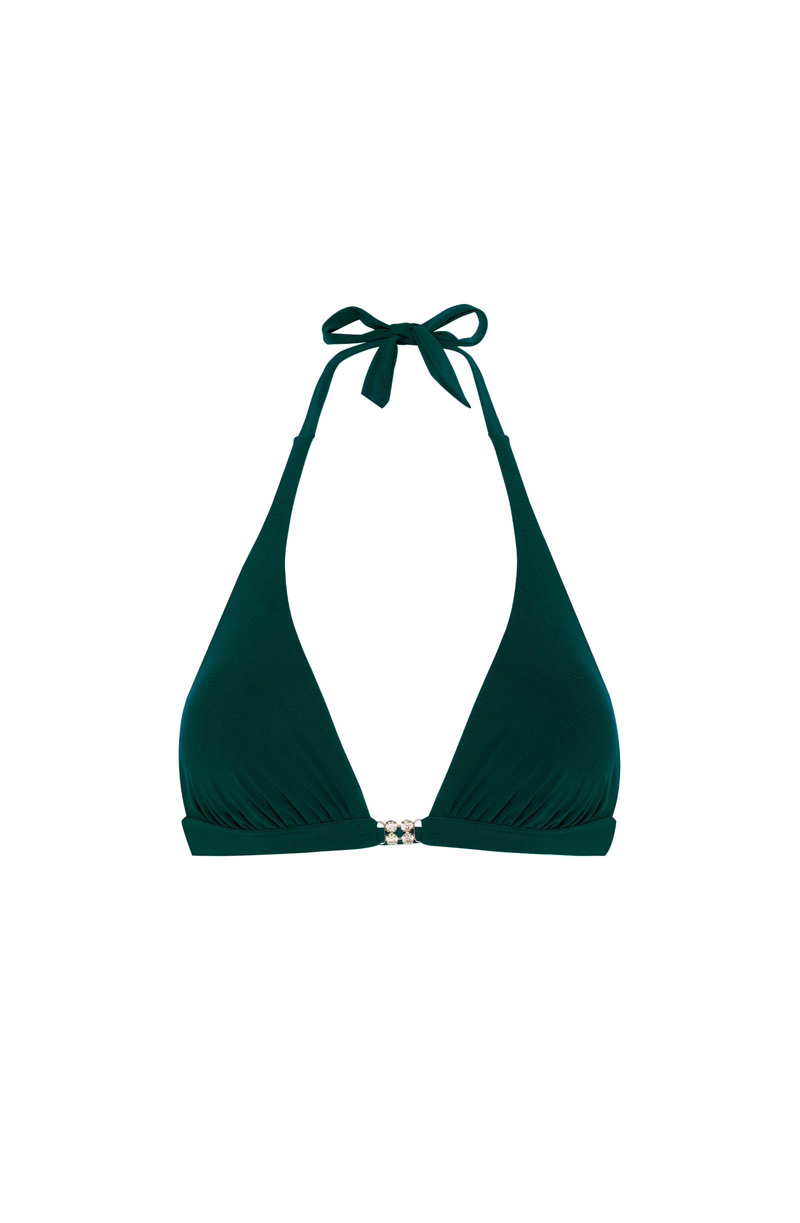 anea Bamboo triangle bikini top with jewels
