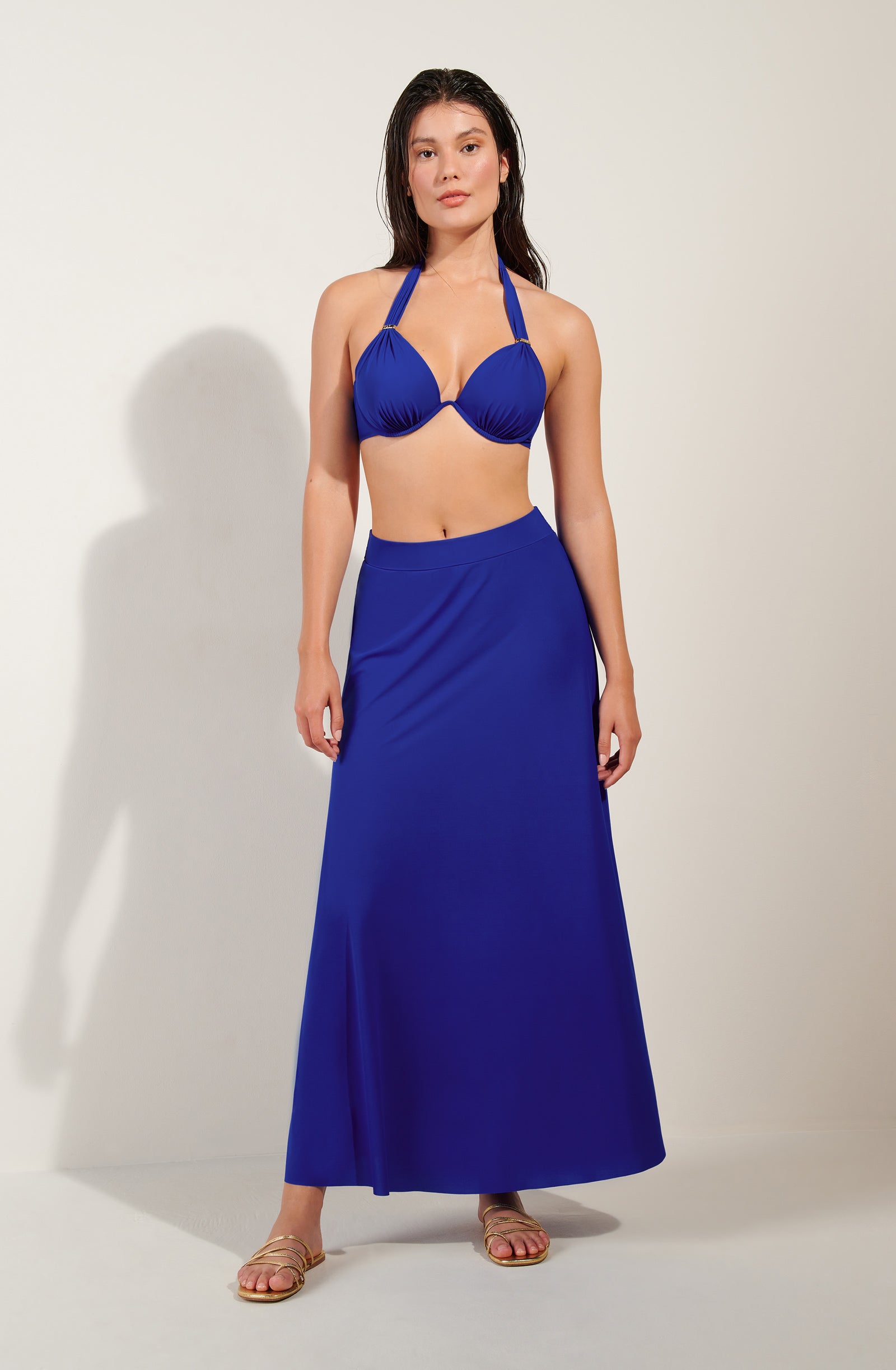 jaya long sapphire light voile skirt