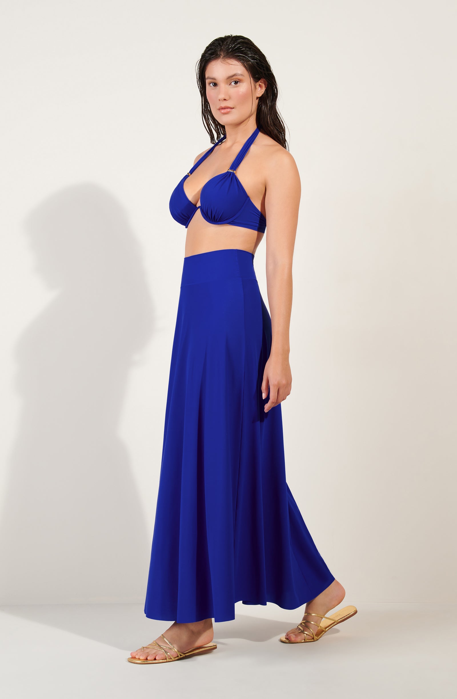 jaya long sapphire light voile skirt