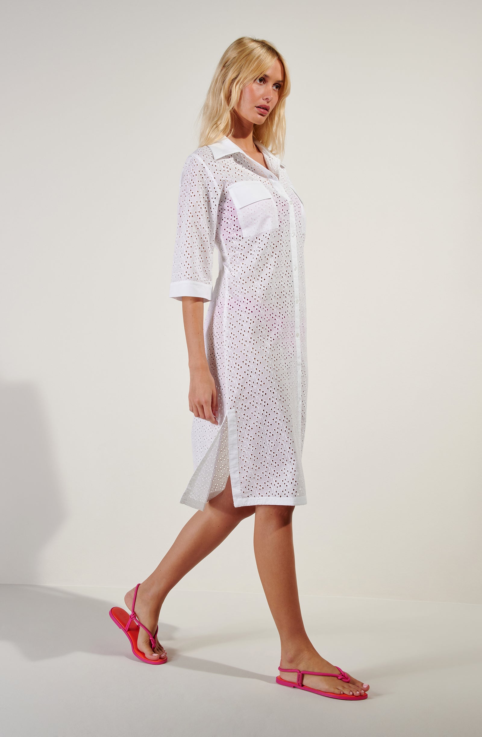 capu Straight white shirt dress