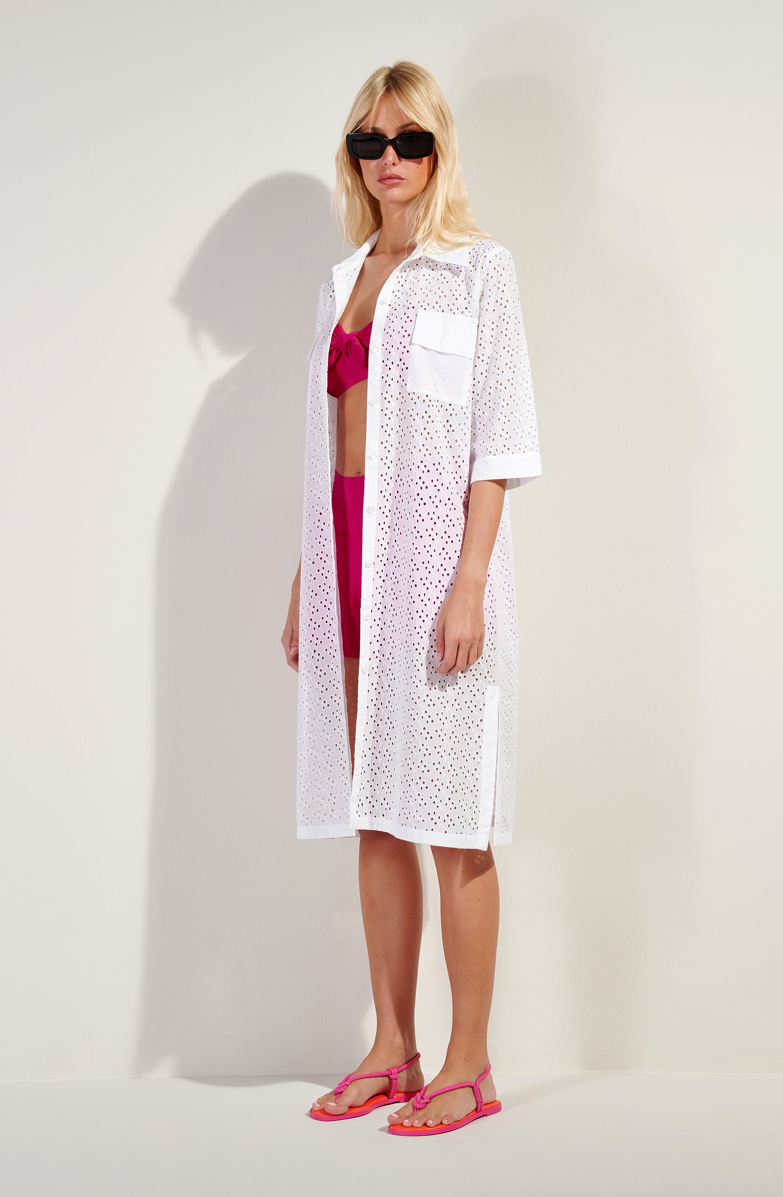 capu Straight white shirt dress