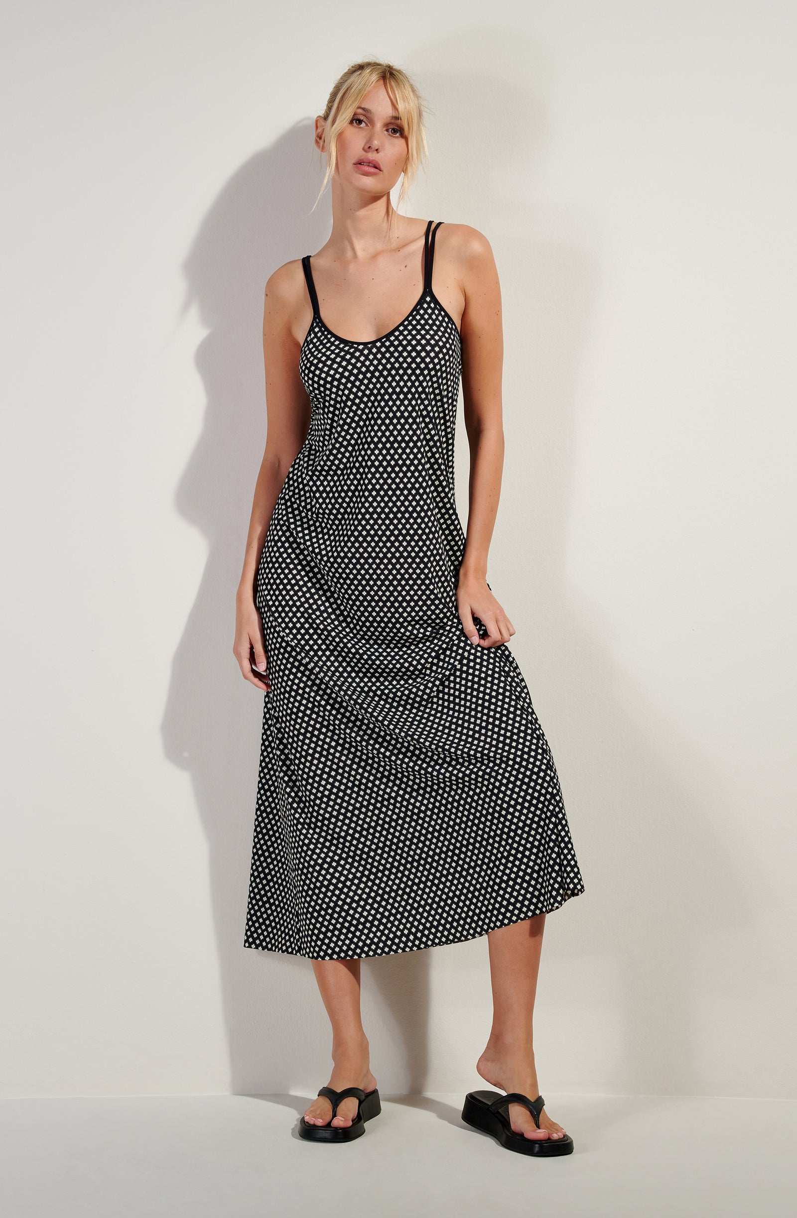 jade Printed long dress