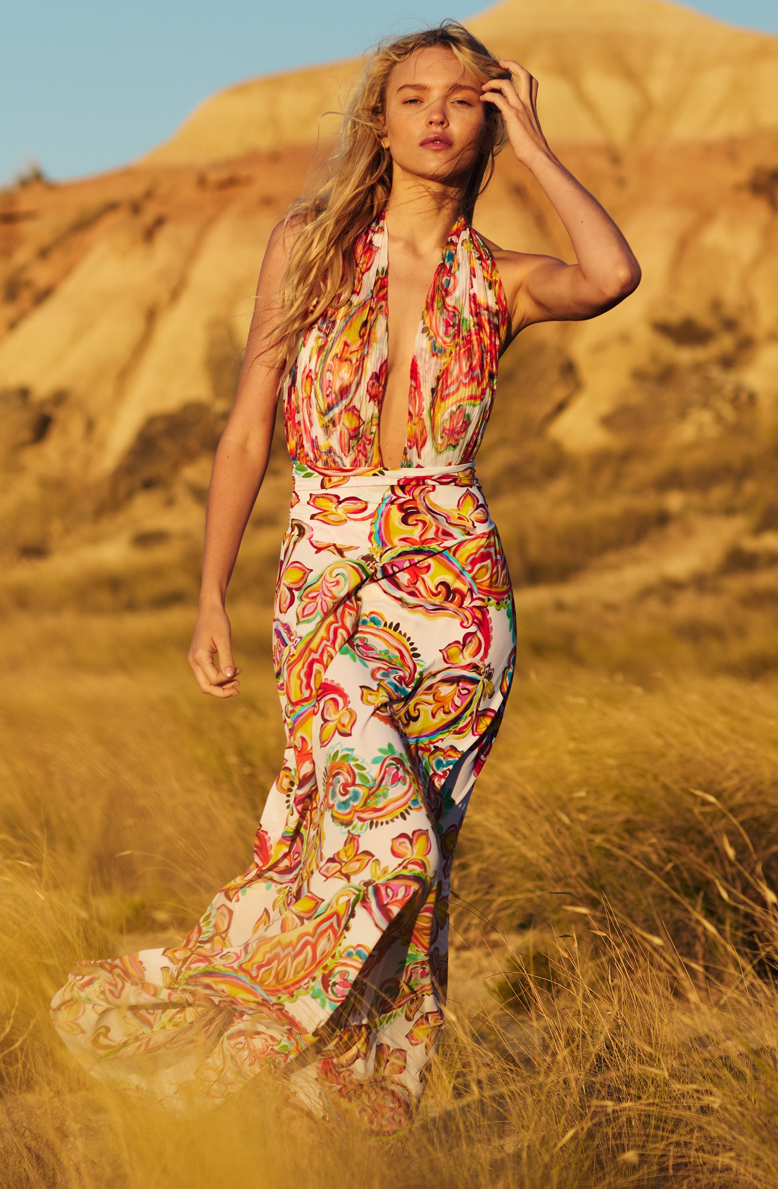 joya Long printed skirt