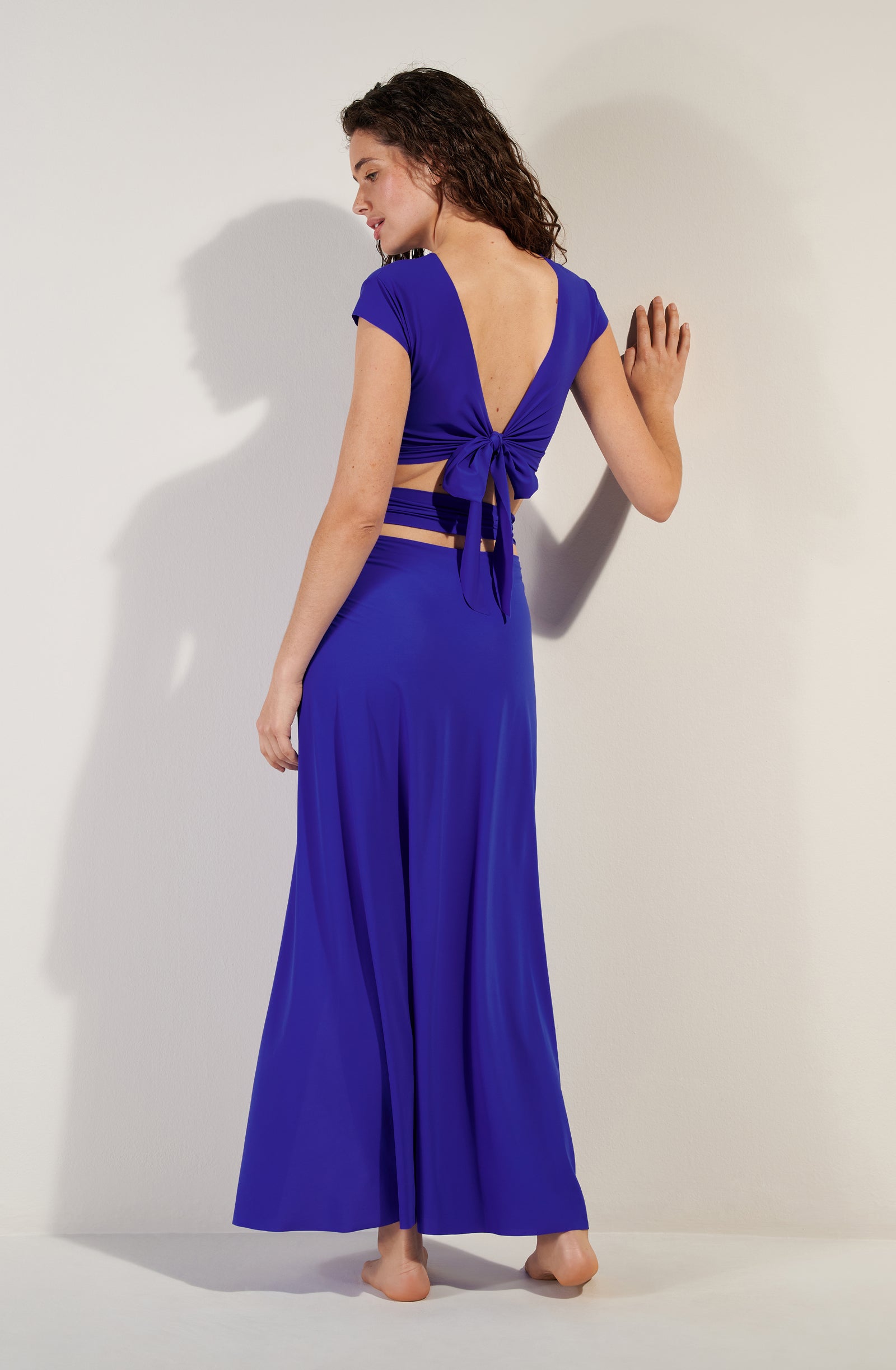 petra Long blueberry multipositions skirt