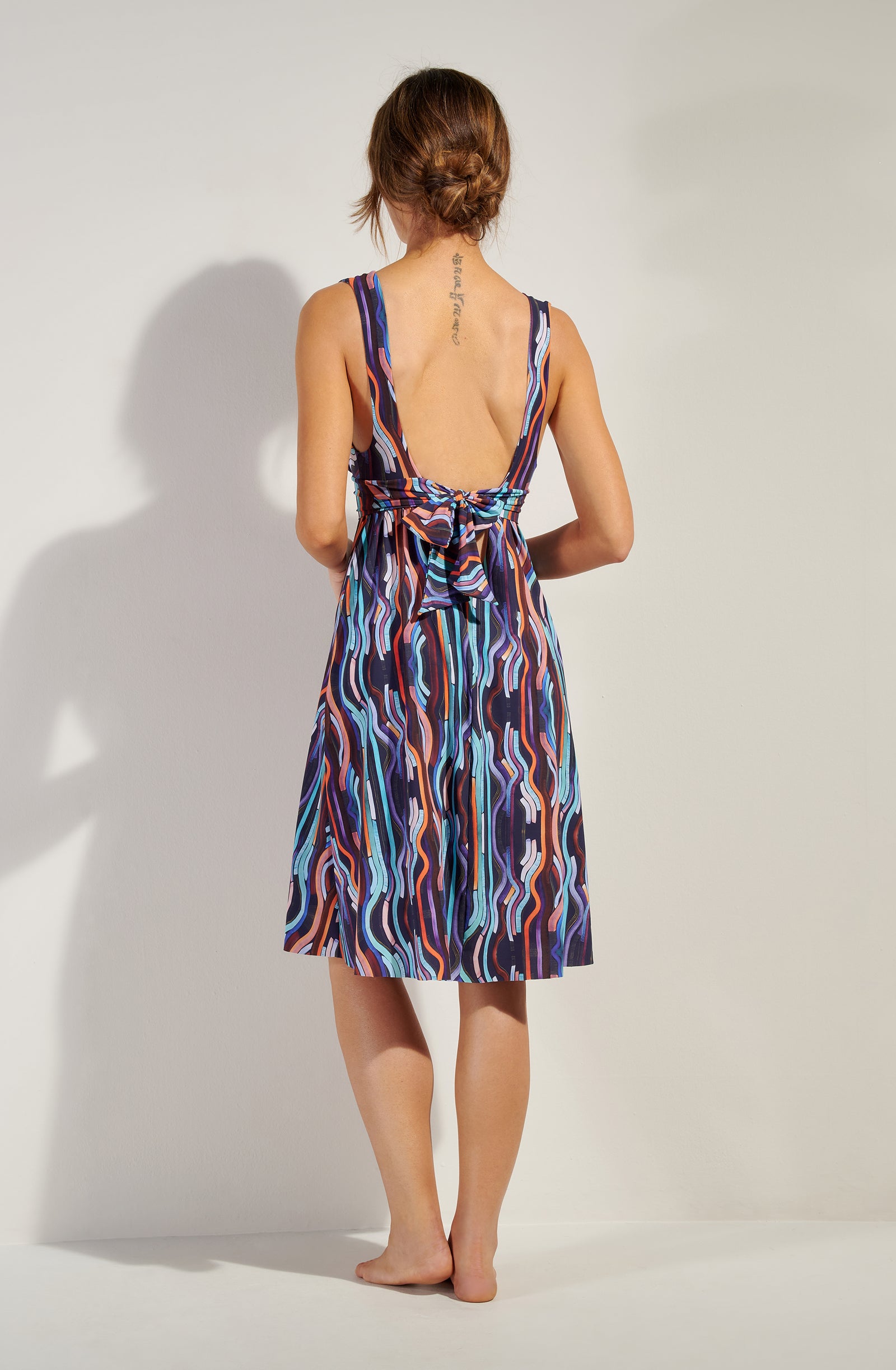 roma Printed sleeveless dress