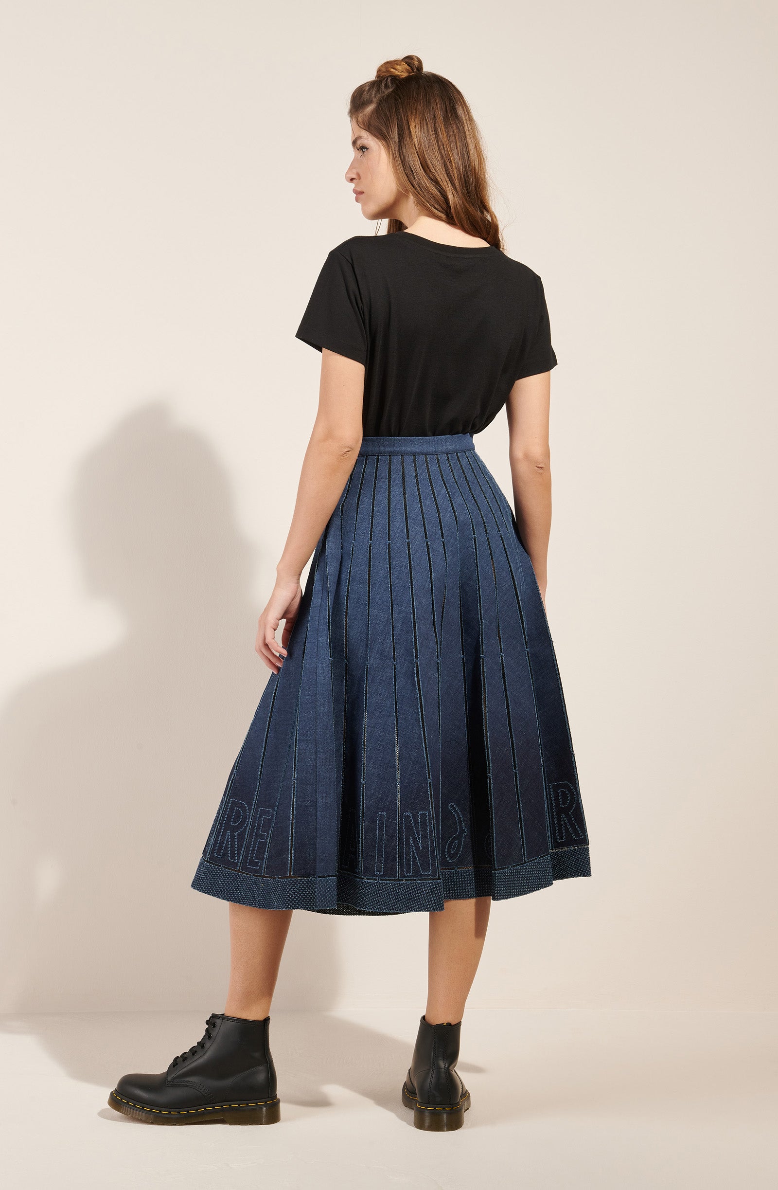 thiya black pds branded cotton t shirt