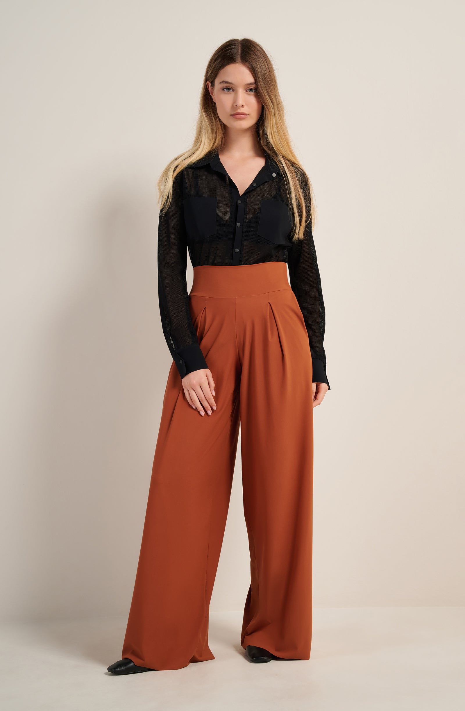 chelly black fishnet blouse