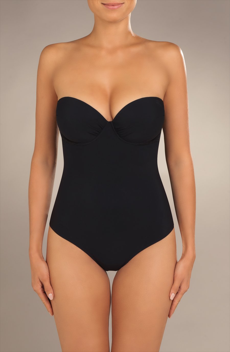 telia maillot de bain 1 piece a coques noir