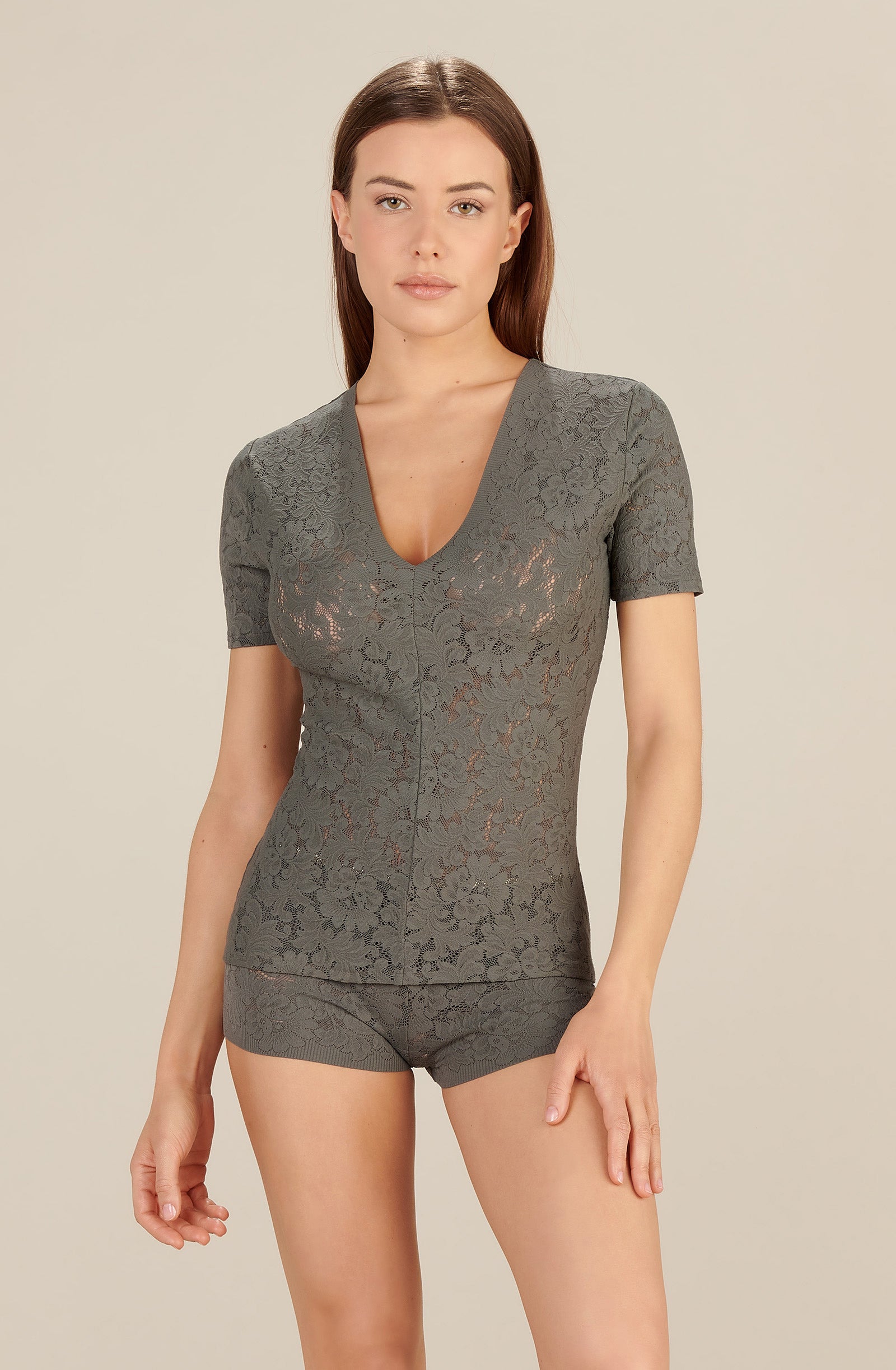 almond short sleeved top