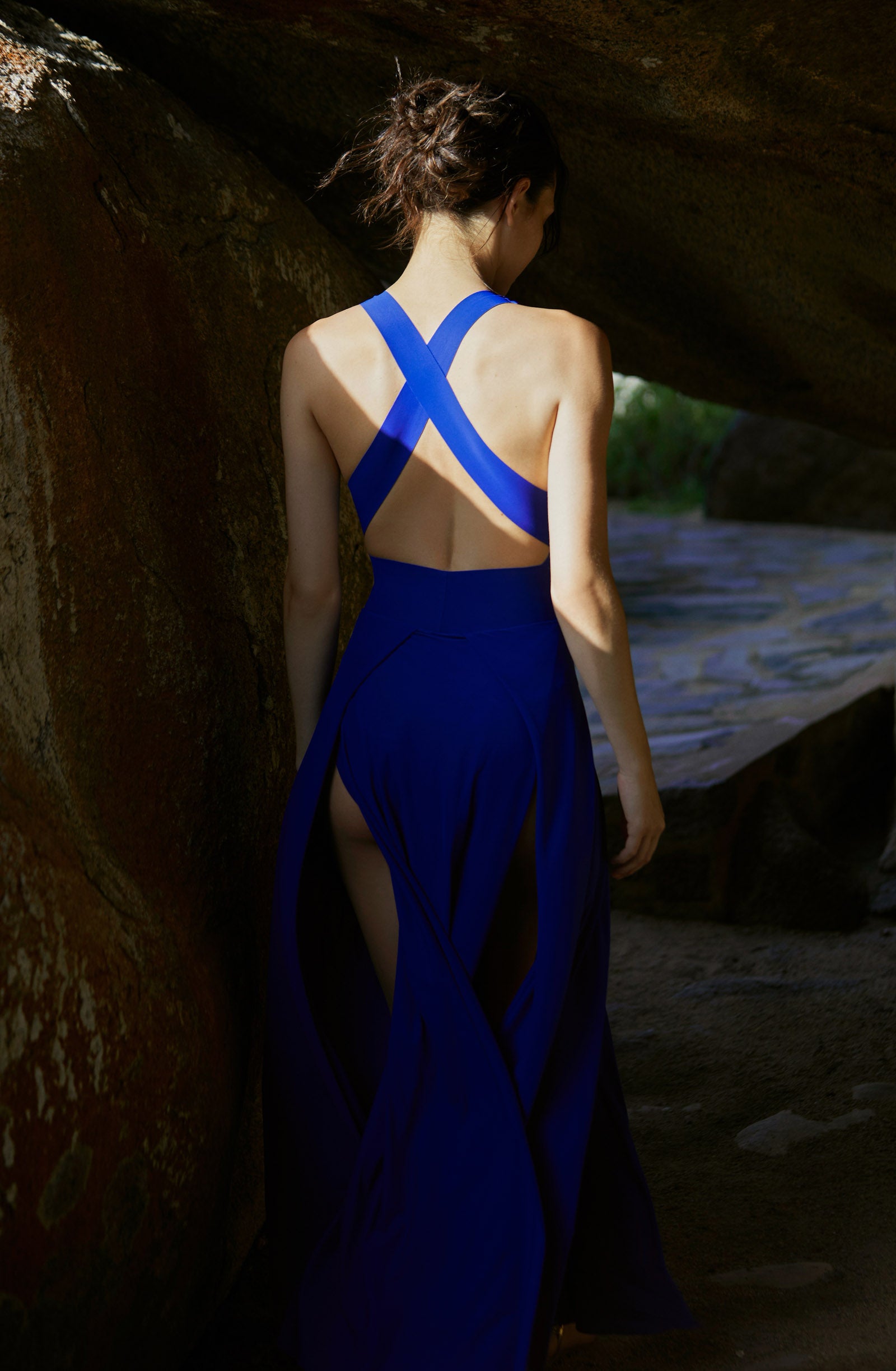 capri ocean blue racerback swimsuit