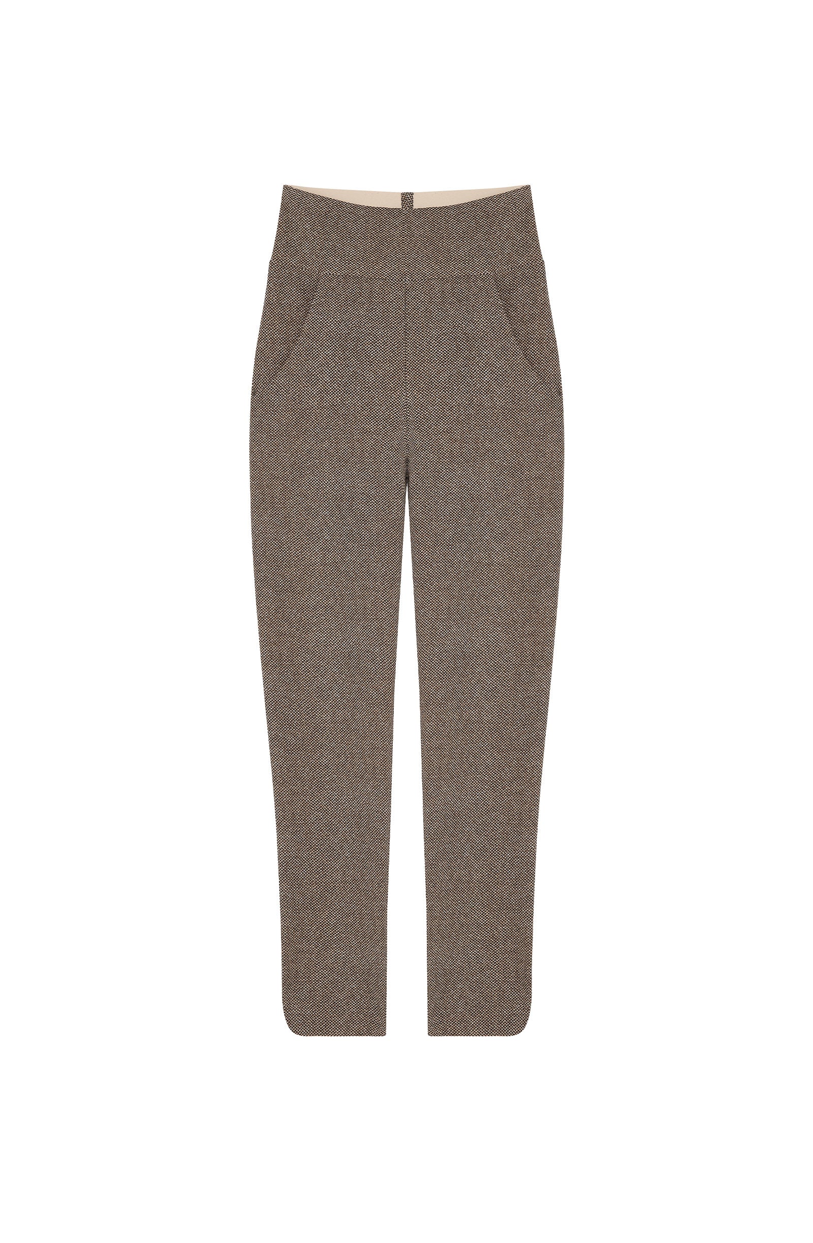 peyton TWEED EFFECT print high-waisted trousers