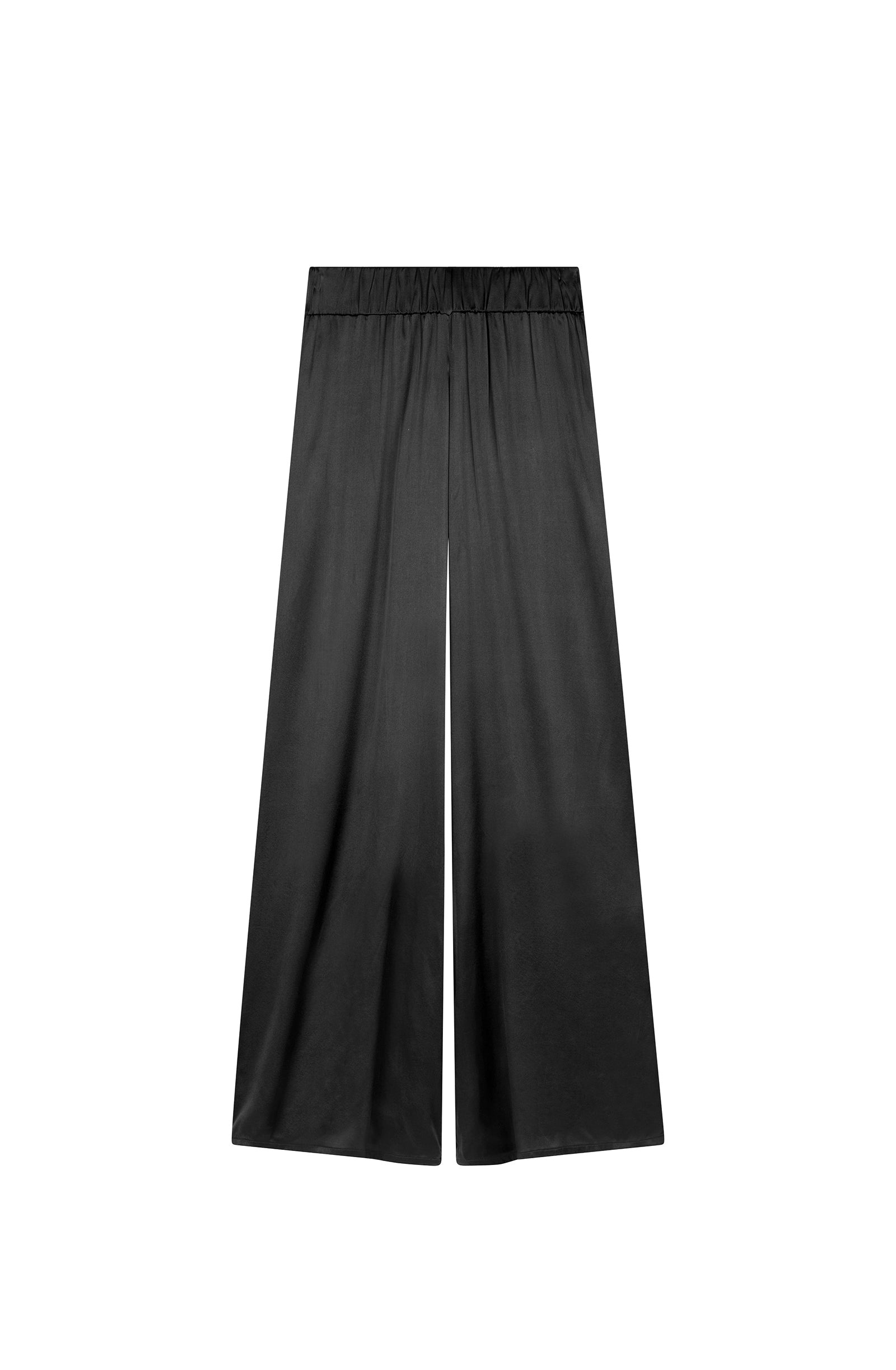 tom Wide black silk trousers