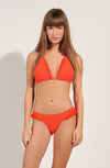 alala Orange ruffled bikini thong
