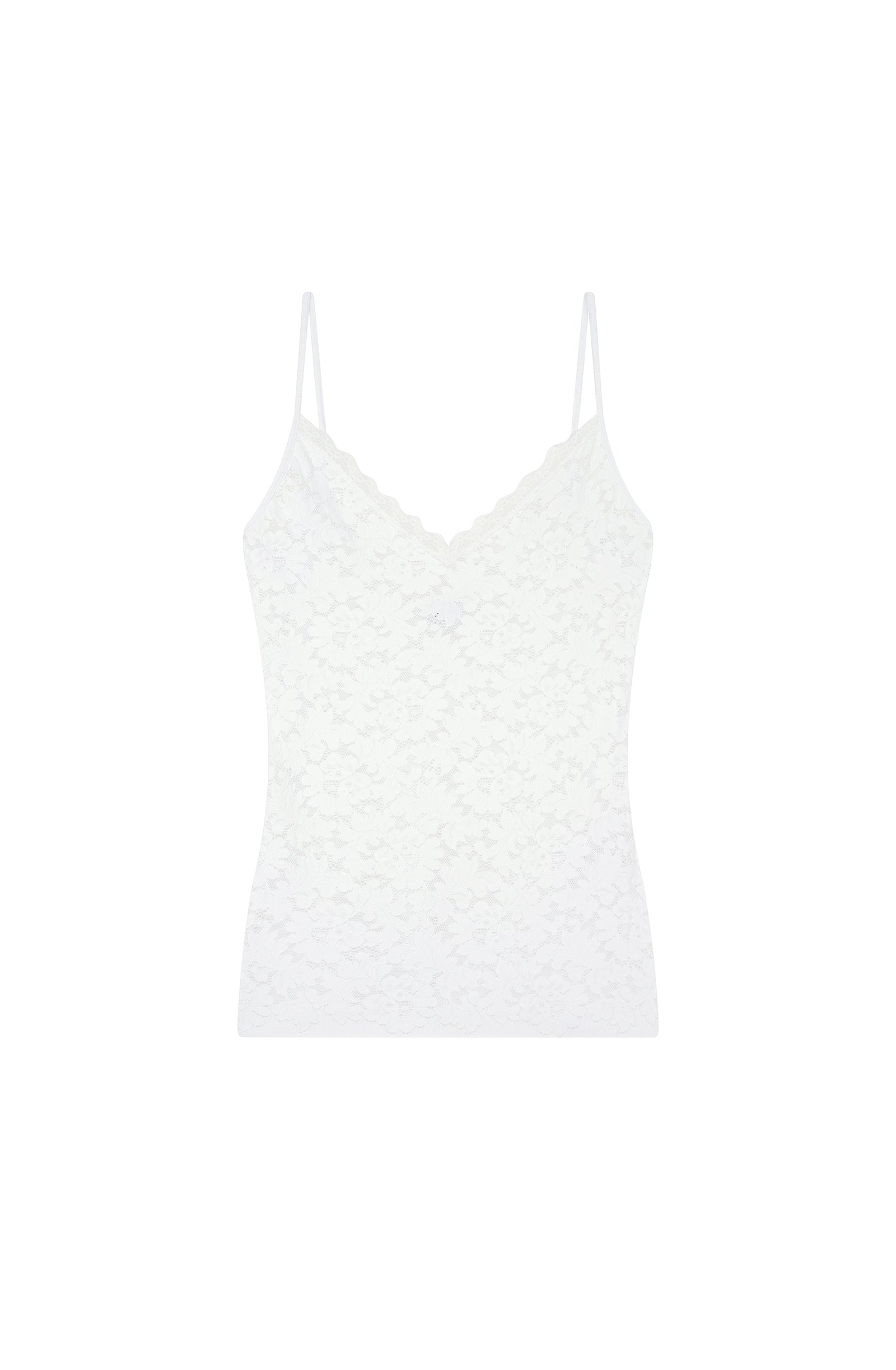 nako foam white lace top with thin straps