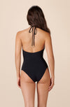 baha Black scooped-out swimsuit