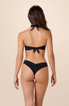 camelia Black mono-underwired bikini top