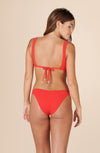 dolce red high waisted scooped out bikini bottoms