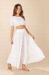 jia Long-foam-white-pleated-skirt