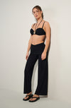 myla Loose black trousers in light voile
