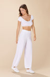 piter White-terry-high-waisted-trousers
