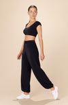 piter Black-terry-high-waisted-trousers