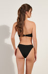 cyrine Black scooped-out bikini bottoms