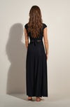 kolil Long black cropped-cut dress