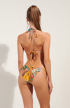 laia MASAI print triple strap bikini bottoms
