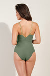 laos Almond and Lurex sports swimsuit