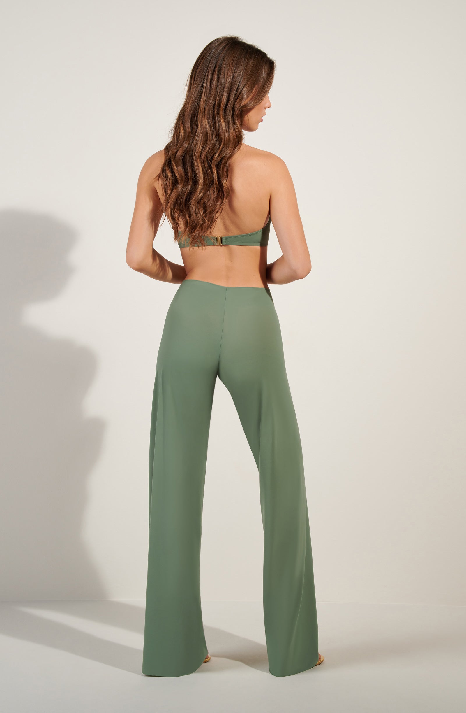 myla Loose almond light voile trousers