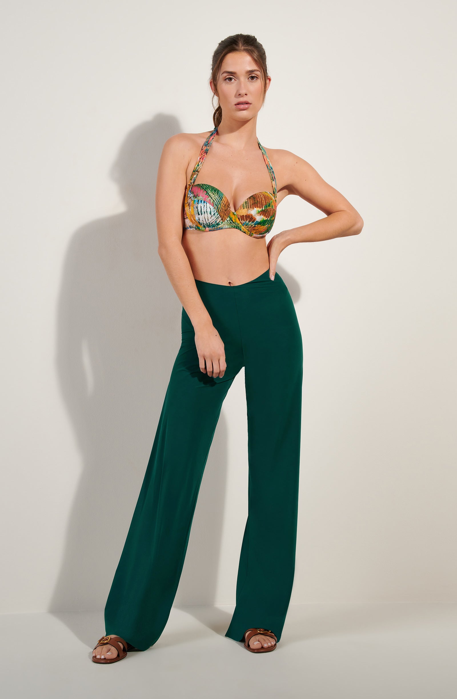 myla Loose bamboo light voile trousers