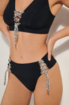 niki Black sports bikini top with lacing
