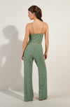paige Straight almond and Lurex lace trousers