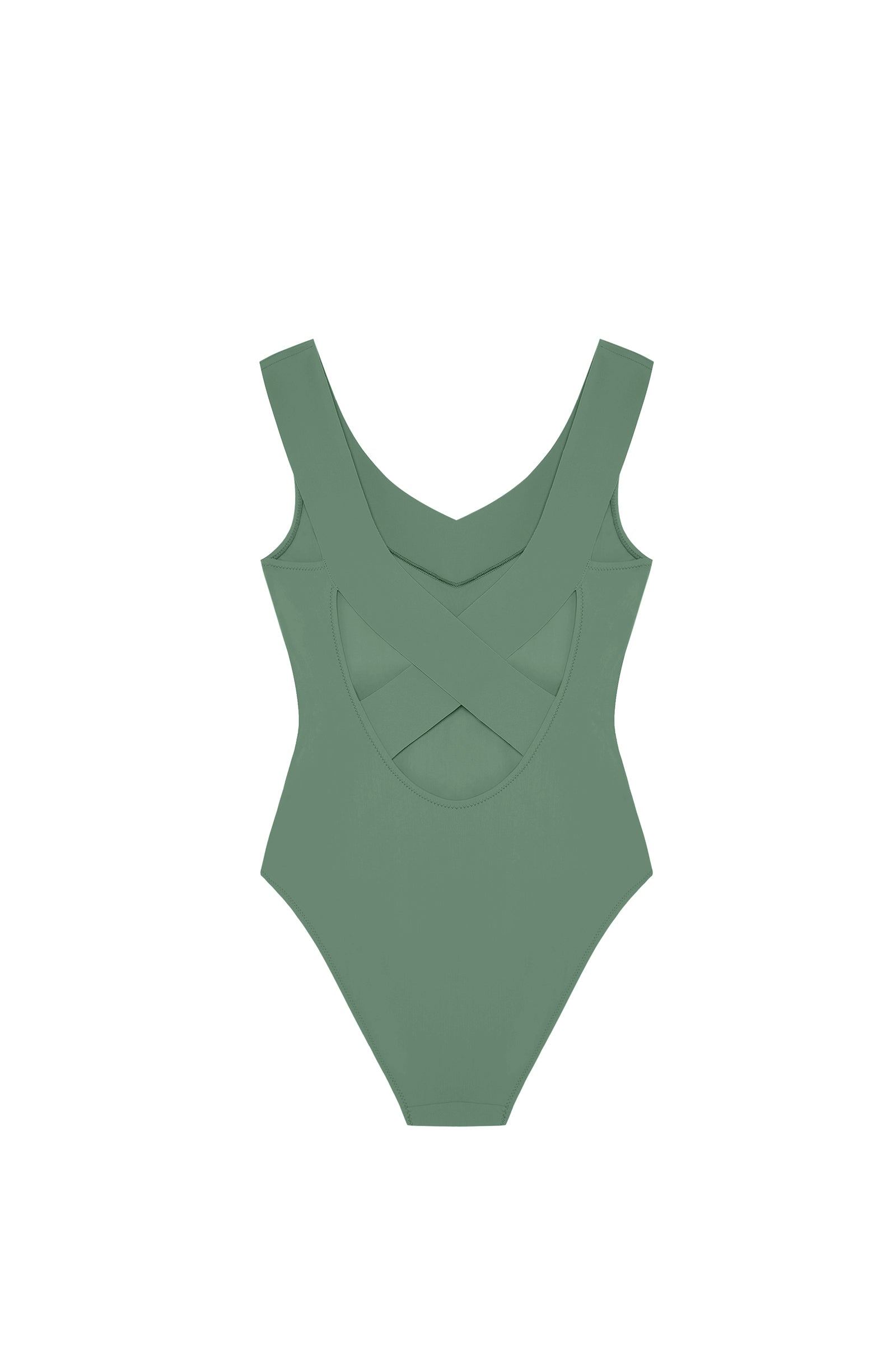 soya Maillot de bain croisé dos amande
