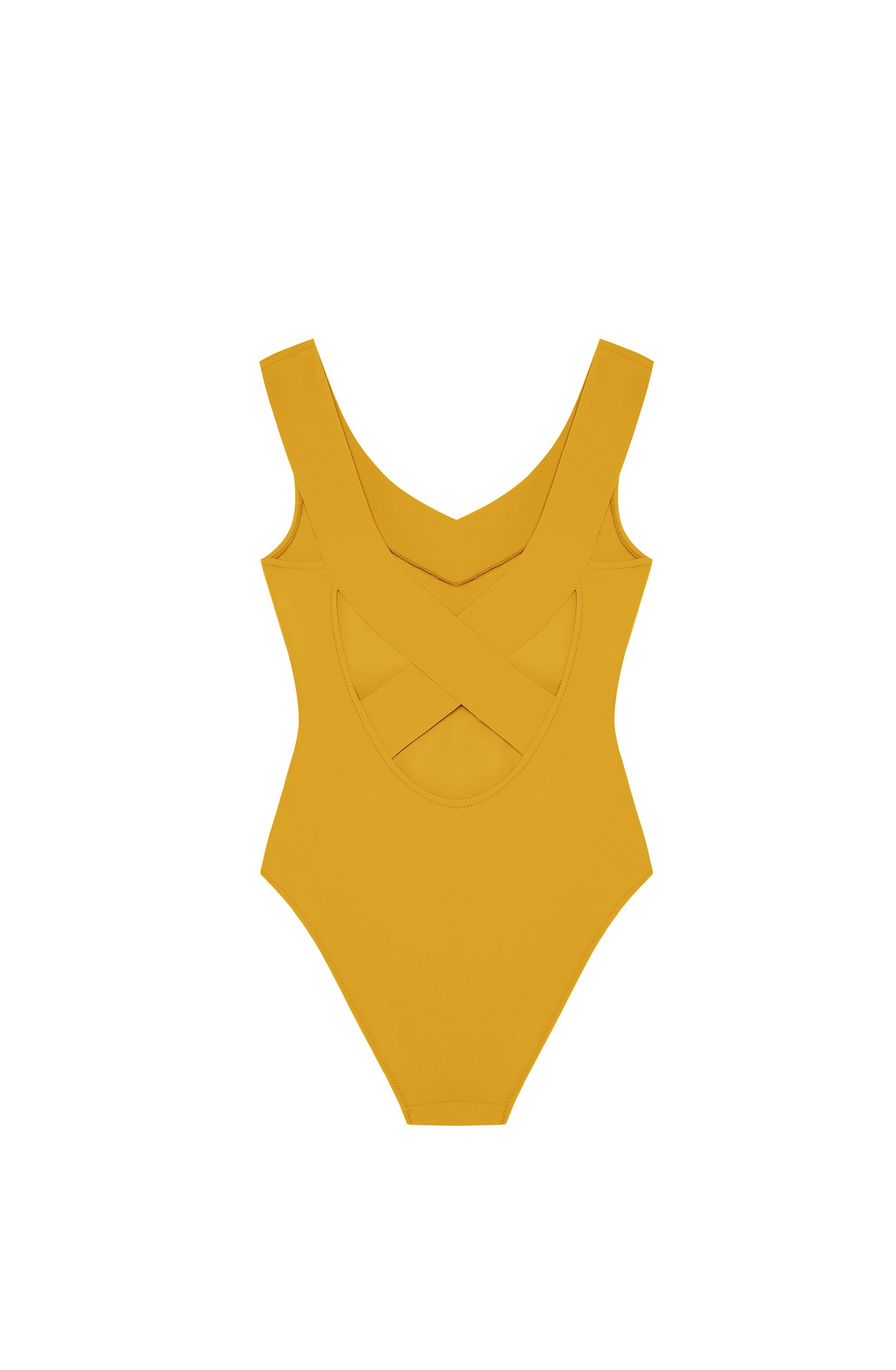 soya Maillot de bain croisé dos ocre