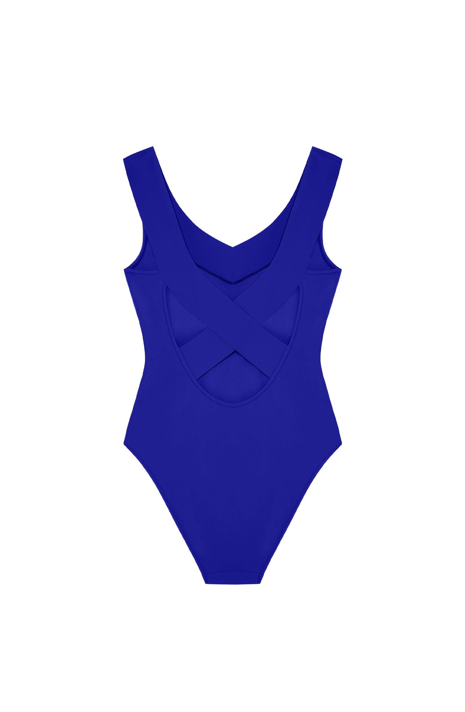 soya sapphire crossed racerback swimsuit