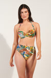 tobago MASAI print high-waisted bikini bottoms