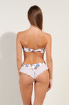 valli WONDERLAND print bandau bikini top with ruffle