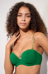 baby Jade and lurex bandeau bikini top