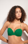 baby Jade and lurex bandeau bikini top