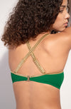 baby Jade and lurex bandeau bikini top