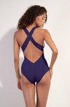 Capri Jade back-crossed one-piece swimsuit