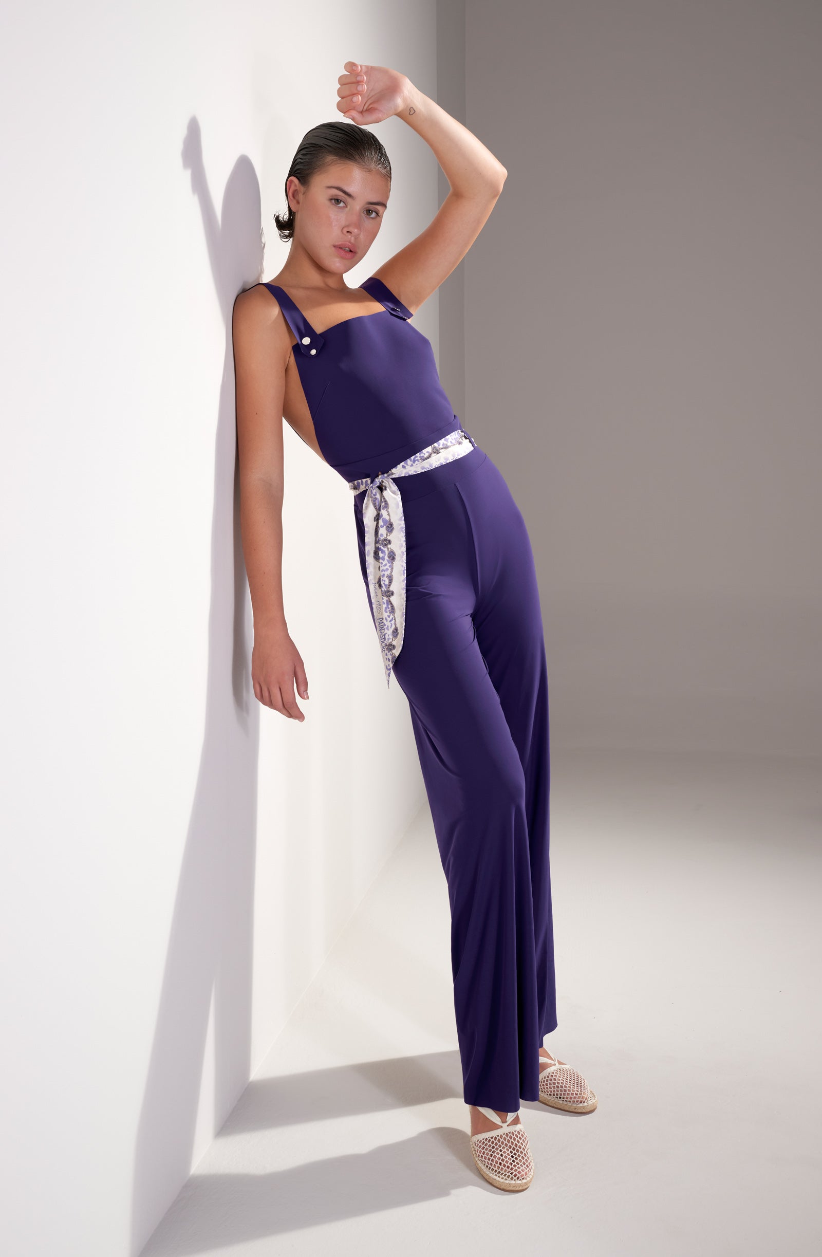 cira salopette cintree a la taille purple