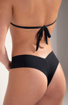 coura Black tanga bikini bottoms