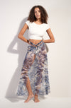 joris Printed multi-position pareo skirt in tulle