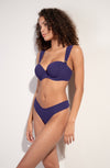 Purple half-cup underwired bikini top