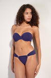 Purple half-cup underwired bikini top