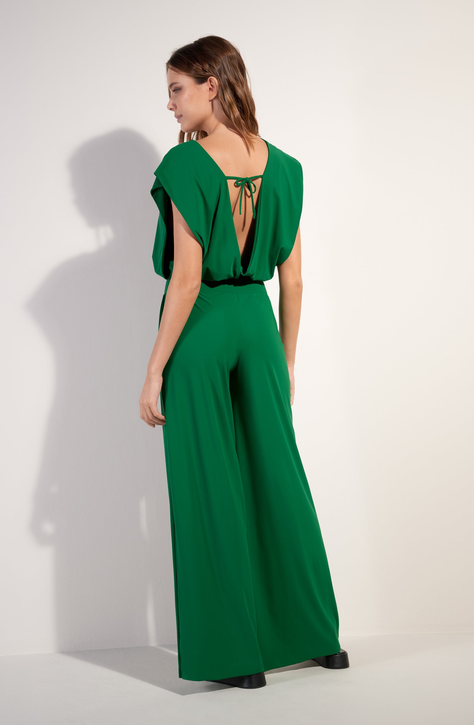 maissa combinaison pantalon en voile extensible jade