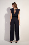 maissa Black stretch voile pant suit